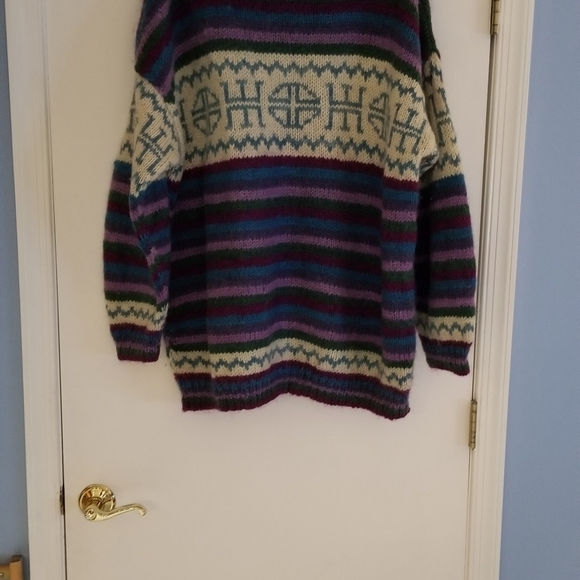 Pole To Pole Vintage Handmade 100% Wool Sweater - Picture 2 of 4